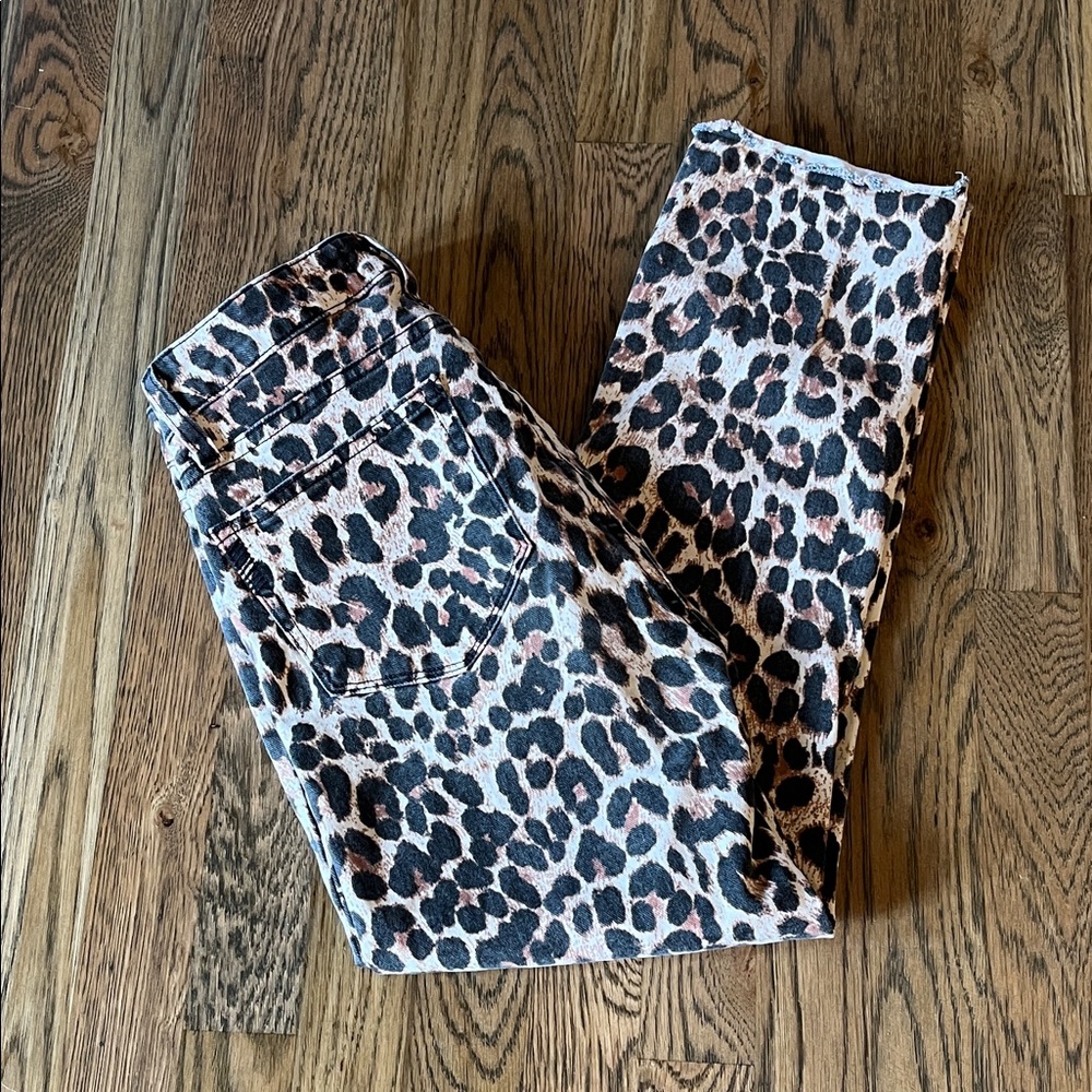 PAIGE Leopard Print Jean size 2